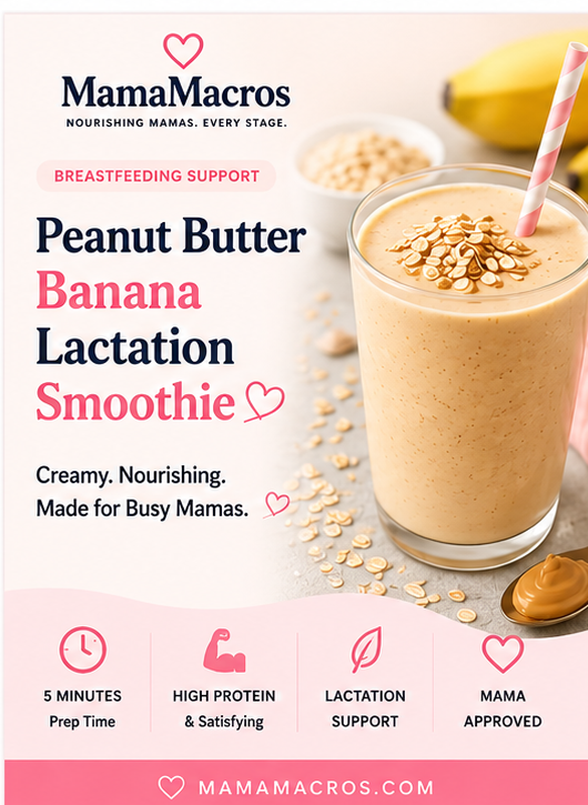 Pregnancy smoothie with banana yogurt and nut butter