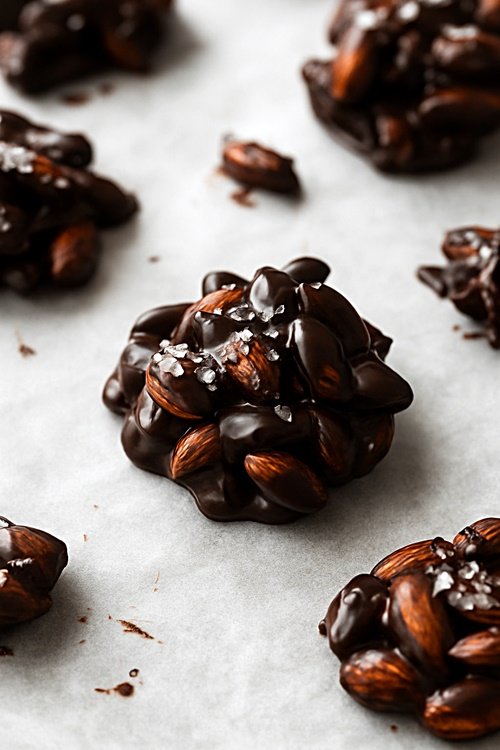 dark chocolate almond bites