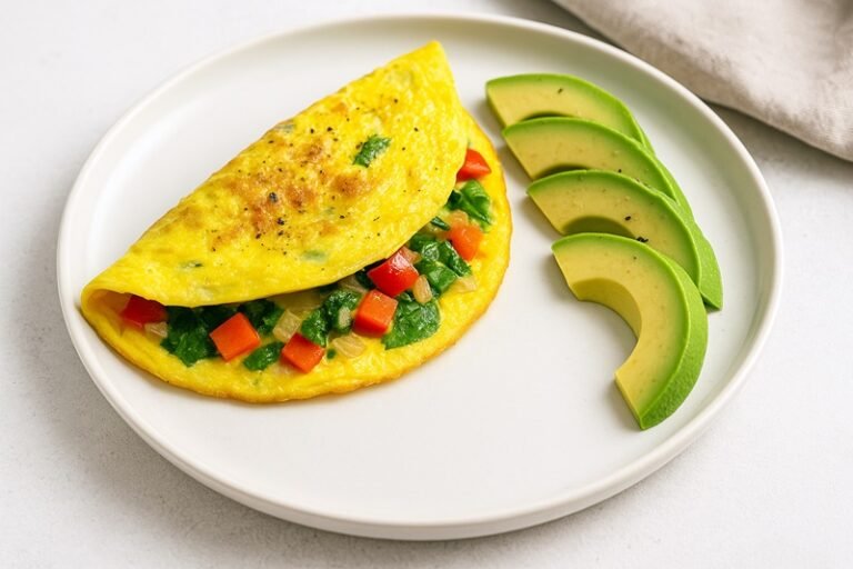veggie omelet with avocado recipe