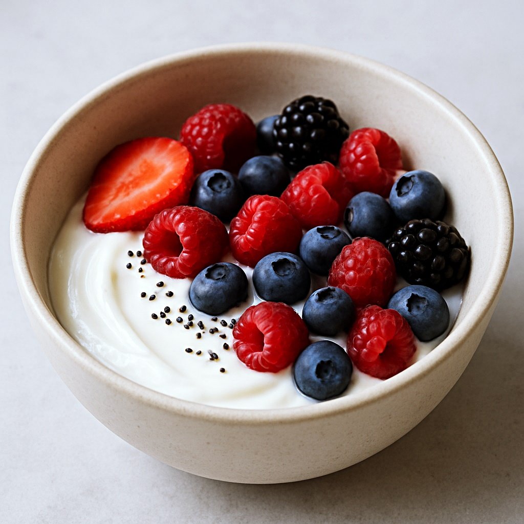 greek yogurt & berries greek yogurt & berries